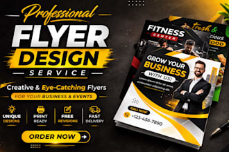 design professional digital flyers for business promotion and advertising
