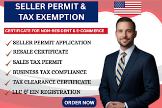 register sales tax id, seller permit, sales tax exemption llc resale certificate