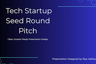 design clean professional pitch deck presentation in canva