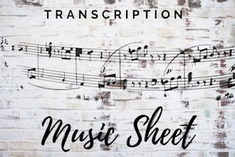 create sheet music, music transcription, melody notation, lead sheet