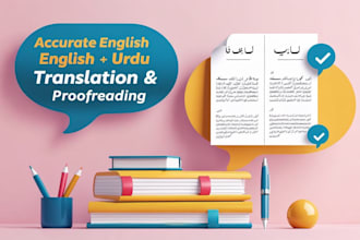 be your transletor and proofreading in urdu lenguage