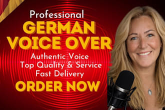 record a german female voice over in a warm voice