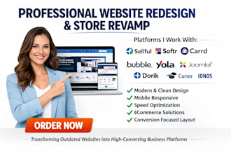 redesign sellful softr carrd bubble yola joomla dorik cursor ionos website store