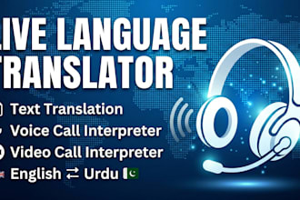 translate languages, teach translation writing, and live call interpretation