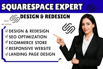 build squarespace website, design or redesign squarespace website revamp