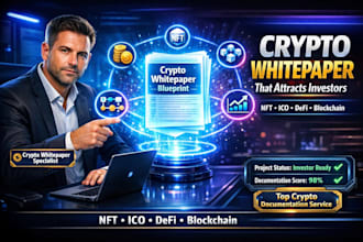 write, design crypto whitepaper for business nft, ico, defi, blockchain, roadmap