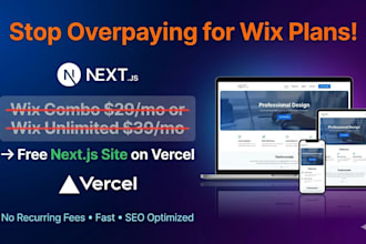 create a modern wix alternative nextjs business website no subscription fees