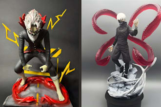 3d print and hand paint anime figures miniatures and dioramas from stl file 4k8k