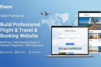 build flight booking website, tourism website, travel website in wordpress