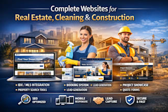 build real estate realtor cleaning construction website with idx mls integration