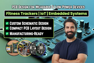 design pcb for wearable devices, low power embedded electronics, fitness tracker