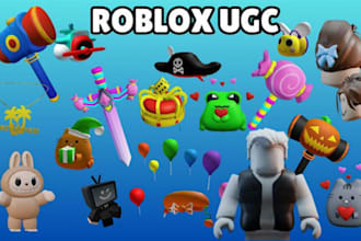 create roblox ugc accessories, face dsigns, avatar items, hats and hair