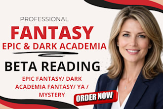 beta read critique your epic fantasy, dark academia ya mystery sword fantasy