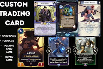 card game design, custom trading card design, tcg card, playing card board game