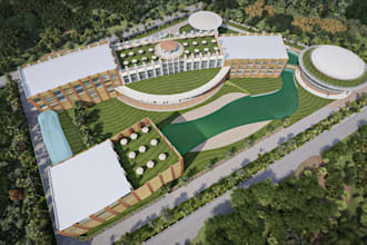 colorful master site plan, 3ds printed map, communities plan, 2d 3d plot layout