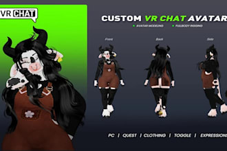 create a custom vrchat, furry and vtuber avatar model