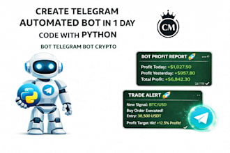 develop advanced python telegram bot within 2days for channels, groups crypto