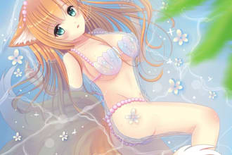 draw beautiful sfw or nsfw anime art illustration