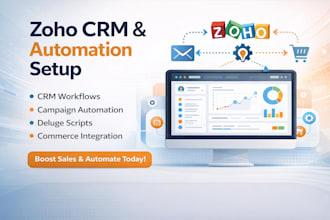 zoho CRM automation workflows, campaigns, deluge scripts a commerce integration