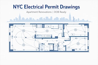 prepare NYC electrical drawings  for apartment renovation permits
