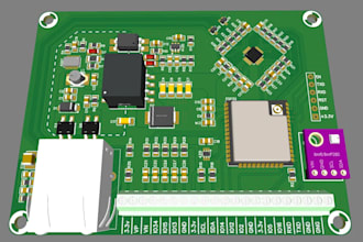 design pcb layout for esp32, multilayer power supply and dc dc converter circuit