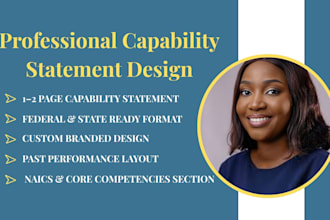 create a professional capability statement for government contracts