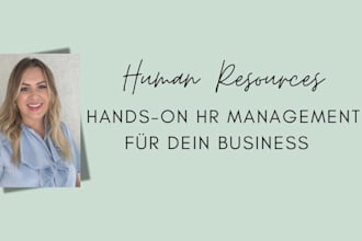 support your company in HR, payroll and recruiting, germany only