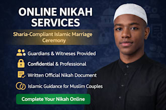 officiate your online nikah with sharia compliance and witnesses