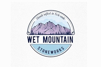 design existing mountain background logo