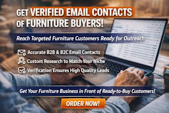 provide verified furniture email contacts for your business