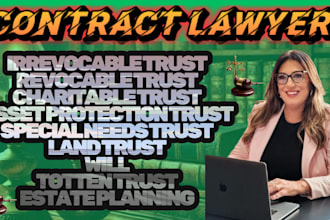 draft your last will, living will, totten trust, and complete estate planning do