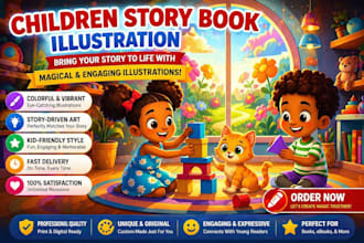 children story book illustration children story children story book illustration