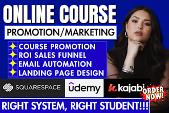 do udemy course promotion, thinkific promotion course marketing sales funnel