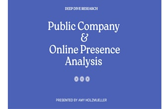 provide public research on any company or organization