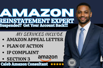 write a professional amazon appeal letter and poa for account reinstatement