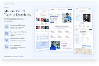 design and develop a modern healthcare or dental website