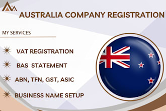 register US llc  auastralia pty ltd with vat abn gst setup