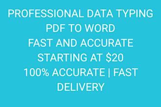 retype PDF or image into ms word accurately