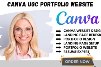 design redesign high converting canva ugc portfolio website landing page