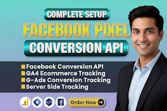 setup facebook pixel, meta conversion API and server side tracking