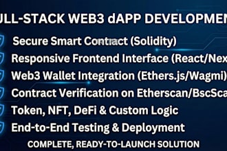 build a full stack web3 dapp and smart contract