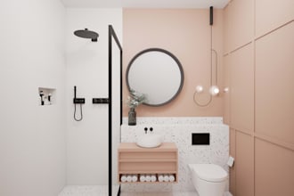professional bathroom interior design and 3d rendering