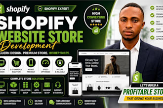 design redesign or customize your shopify store dropshipping website store