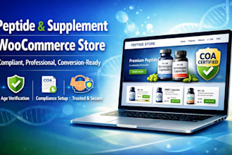 create a fully compliant peptide, nutraceutical, or supplement woocommerce store
