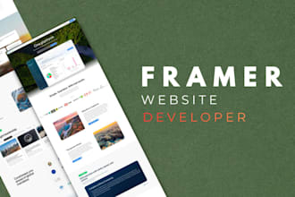create framer website, webflow website, framer landing page as webflow developer