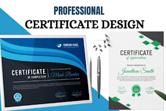design professional graduation certificates for schools and events