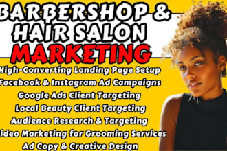 barbershop marketing hair salon marketing facebook ads instagram ads google ads