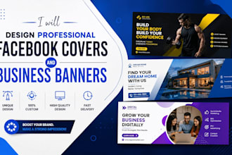 design professional facebook covers and business banners