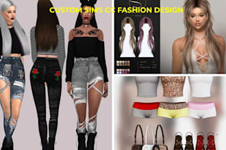 create custom sims 4 cc clothing set with clean topology and rigging