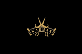 design retro vintage barber shop logo